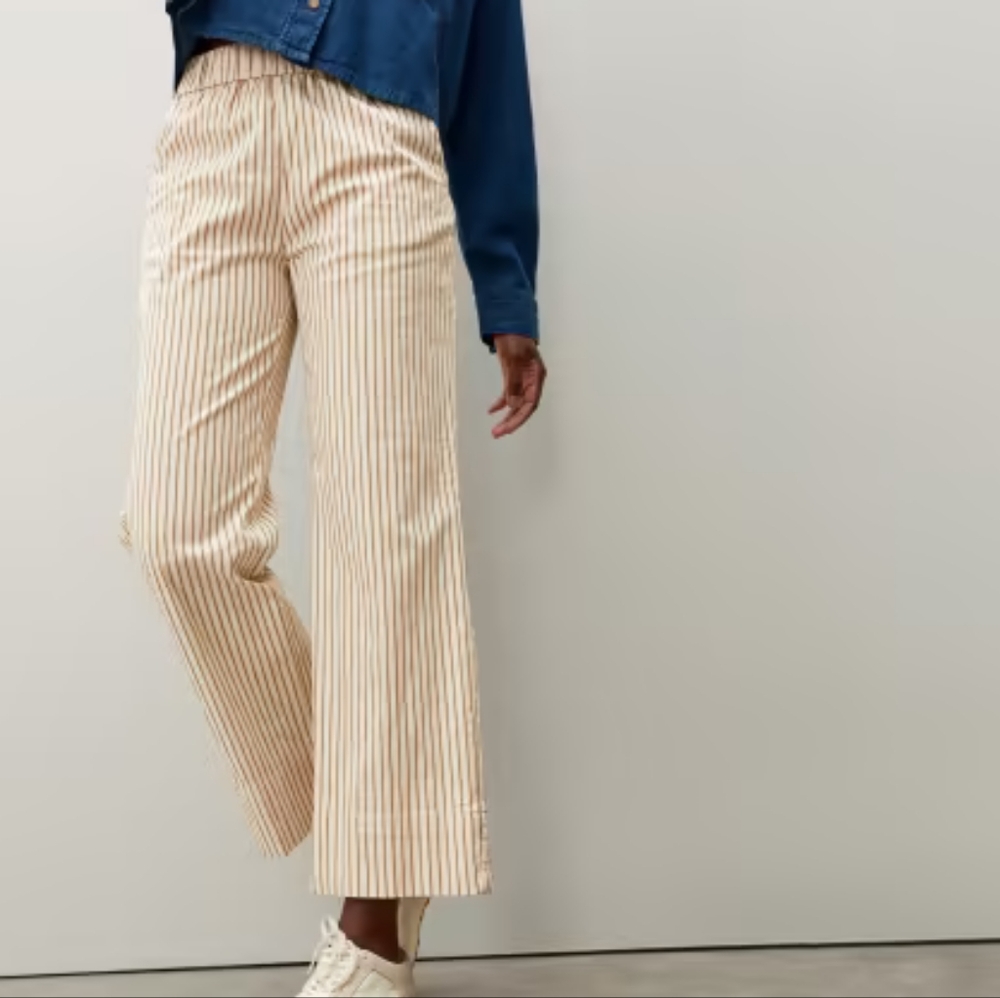 Everlane Easy Pant in Golden Stripes